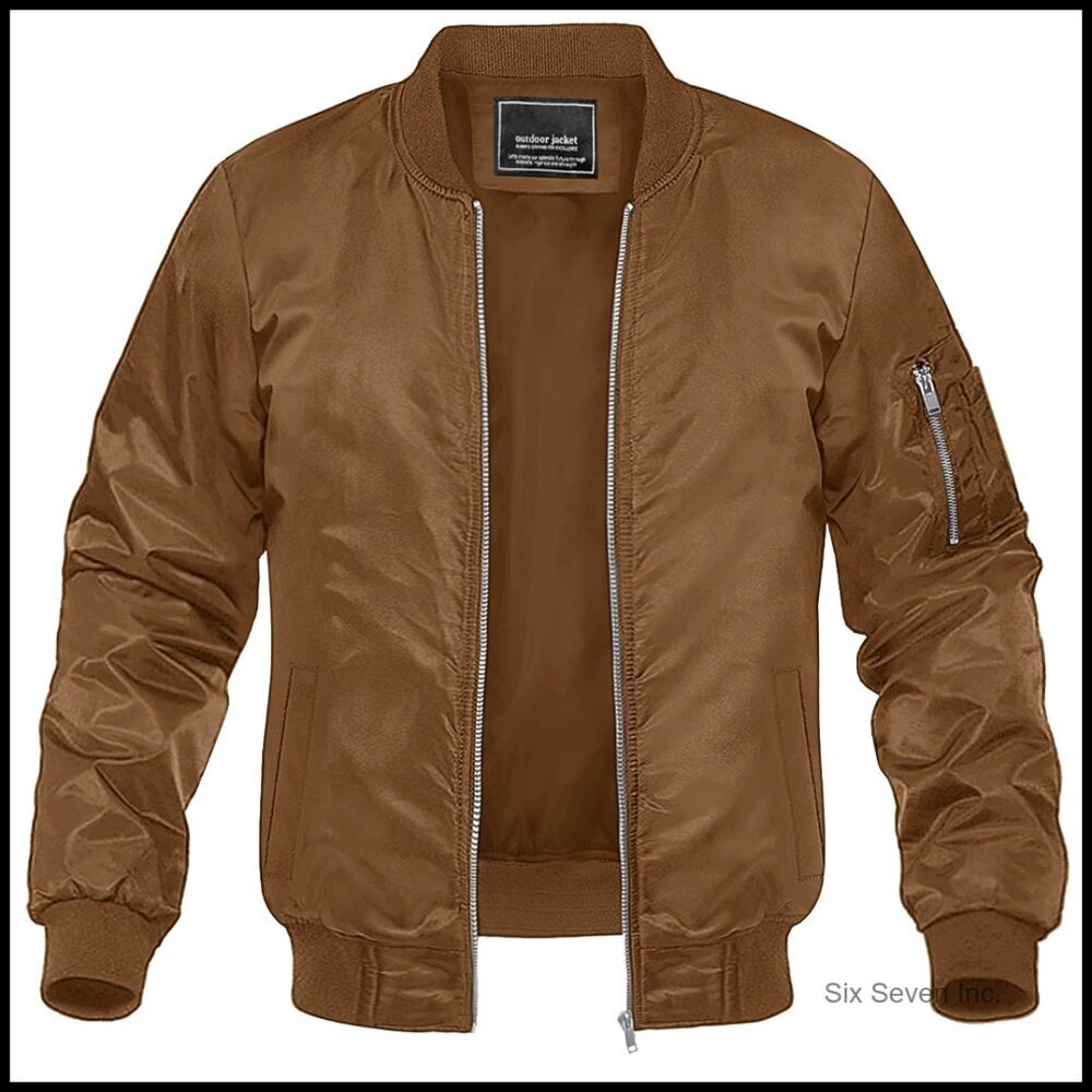 Lightweight Bomber Jacket Windbreaker Casual Outdoor Sportwear Minimal Style